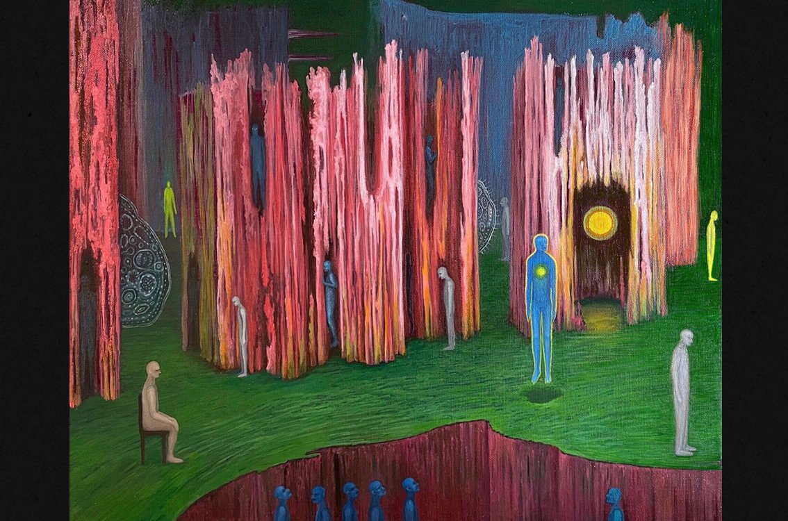 The city of wandering walls | 80 x 65 cm | Oil on linen | 2024